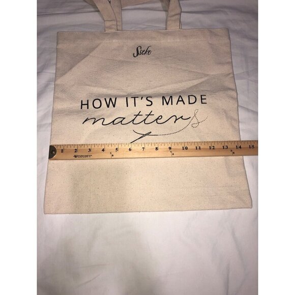 Sseko Cotton Canvas Tote Bag "How It's Made Matters" - Picture 3 of 6